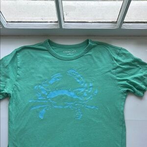 Crewcuts Teal T-Shirt with Aqua Crab Design